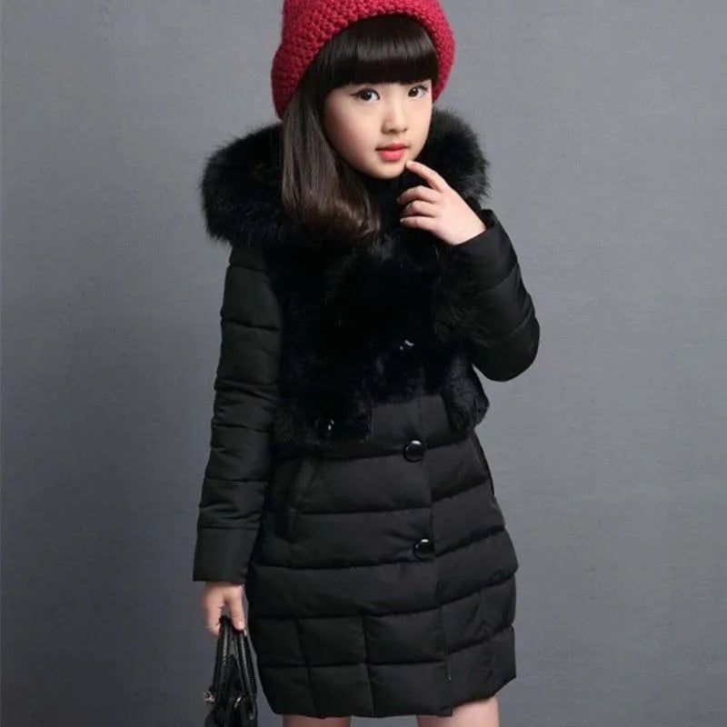M&T Wear - Fur Hooded Girls Soft Coat