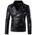 M&T Wear - Men Outdoor Sport Leather Jacket Motorcycle Cool Coat Jacket Men Lapel Leather Jackets Mens Fashion Clothing Real Leather Coat - M&T Wear