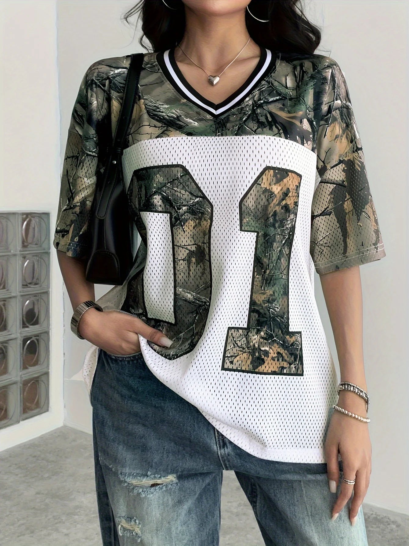 Quick-Drying Camouflage Mesh Sport Tee