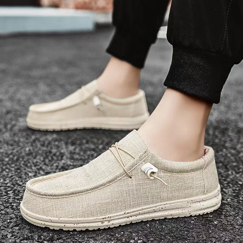 M&T Wear - Men's Casual Shoes Lightweight Loafers Soft man Canvas Shoes Vulcanized Shoes for men Driving Flat Shoe Slip-on Outdoor Sneakers - M&T Wear