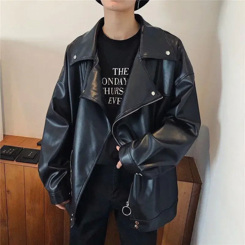 M&T Wear - Trendy Leather Jacket for Men Casual Man Coat Korean Reviews Many Fast Delvery Stylish Harajuku Y2k Cold Vintage New In Deals - M&T Wear
