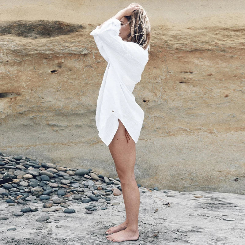 M&T Wear - Women's Premium Linen Loose Fit Vacation Shirt