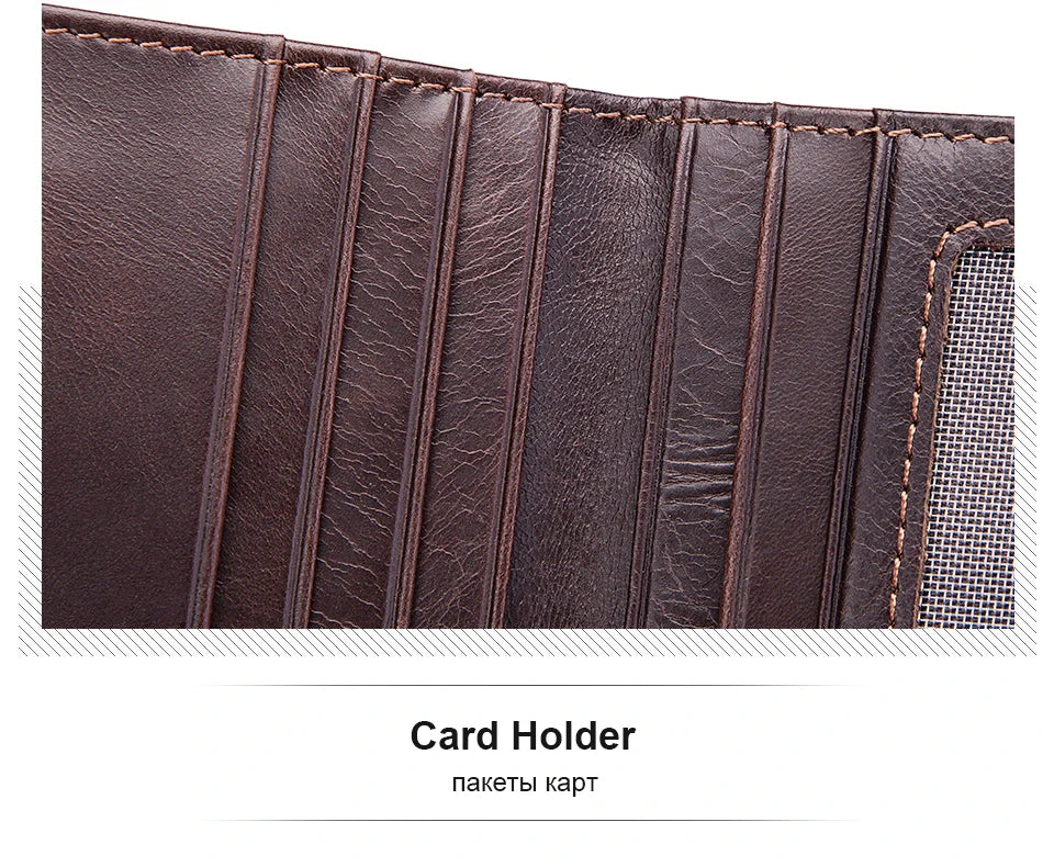 M&T Wear - Slim Cowhide Leather Wallet for Men