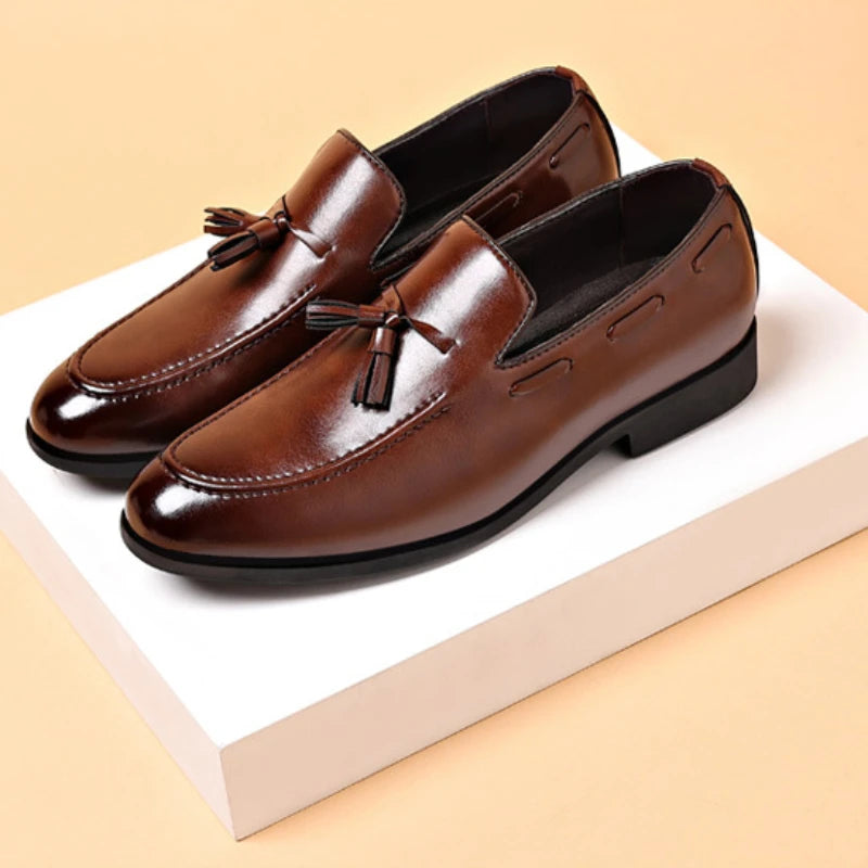 M&T Wear - Men's New PU Leather Business Slip-On Shoes