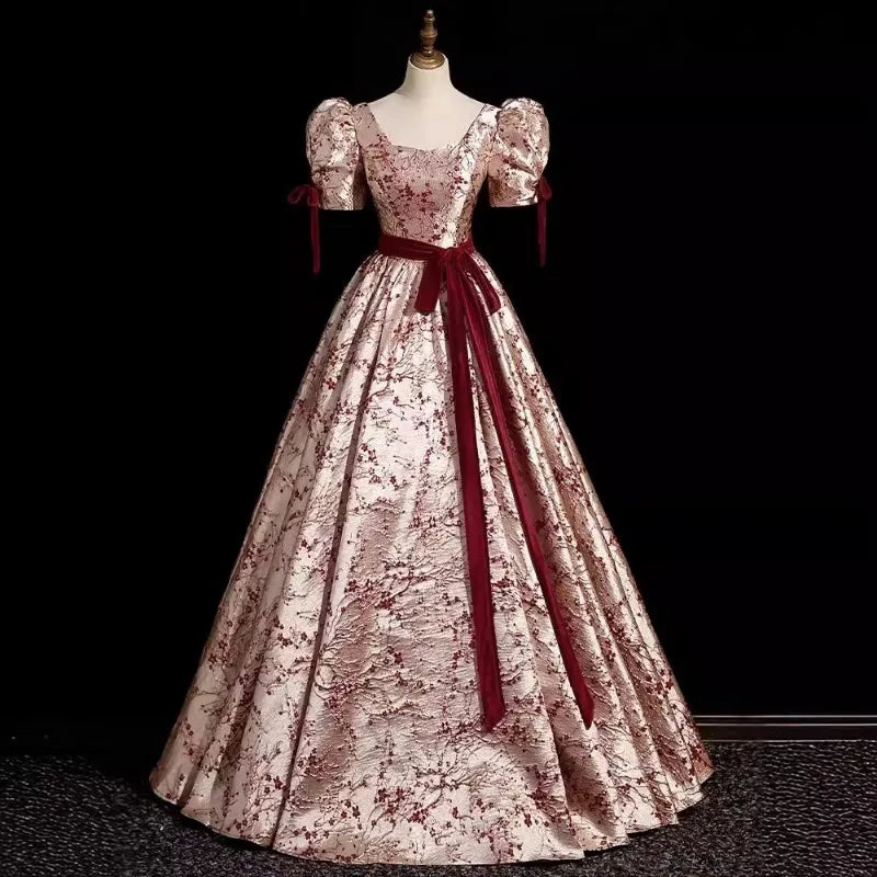 Red "Toast Dress" High-End Performance Gown