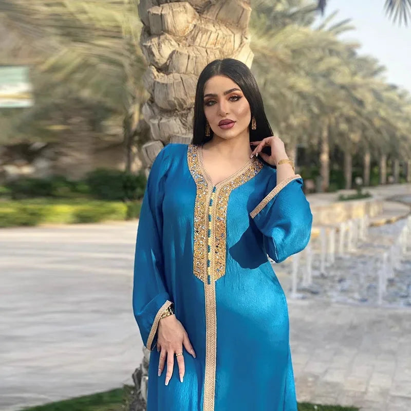 M&T Wear -  Eid Ramadan Mubarak Diamond Abaya Dress