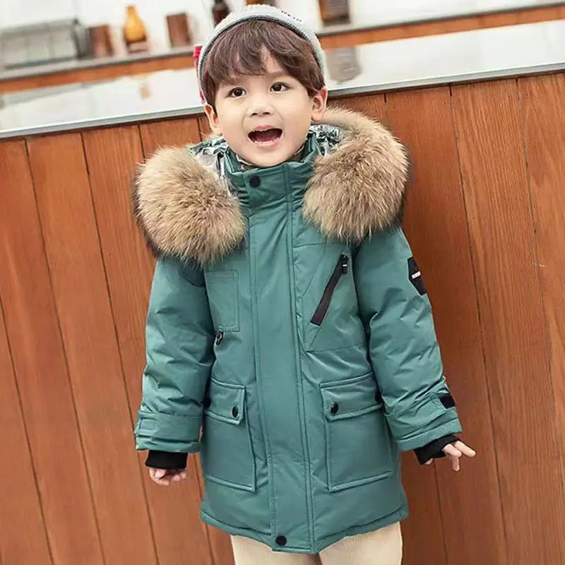 M&T Wear - Winter Kids Padded Jacket Children Thick Plus Velvet