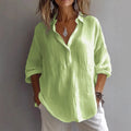 Breezy Linen-Blend Blouse