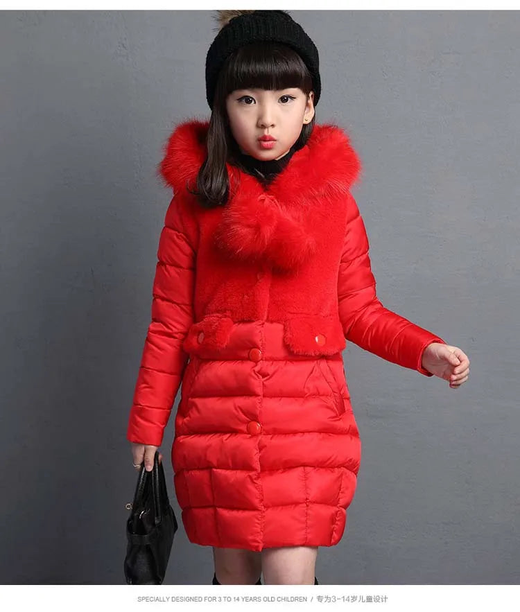 M&T Wear - Fur Hooded Girls Soft Coat