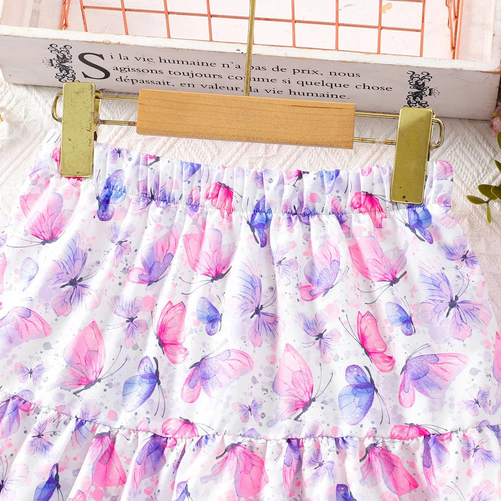 M&T Wear - Girls’ Floral Butterfly Maxi Skirt