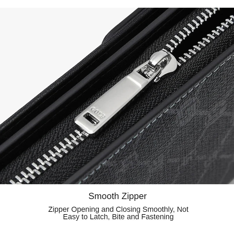 M&T Wear - GOLF Long Wallet for Men, Leather Clutch & Organizer