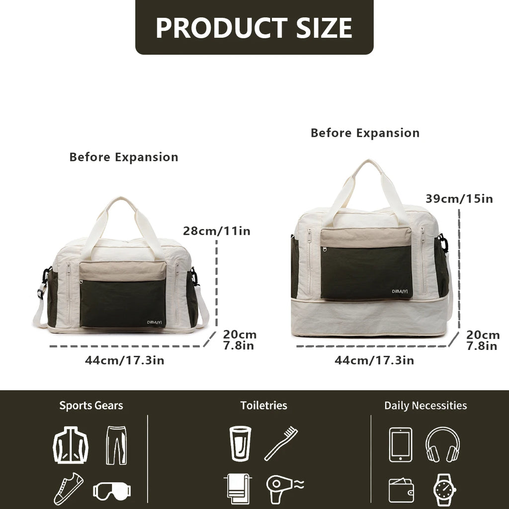 M&T Wear - Multifunctional Large Capacity Travel Duffle with Shoe Compartment