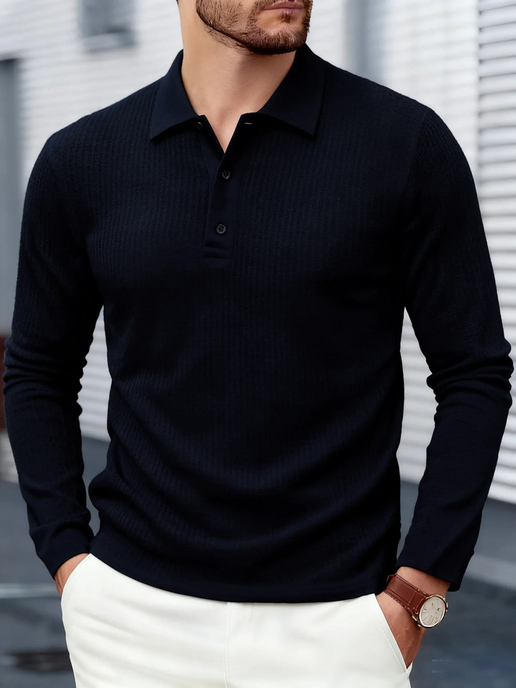 M&T Wear - Men's High-Quality Long Sleeve Golf Polo