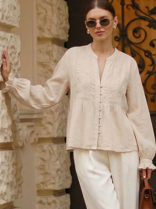 Aurora Puff-Sleeve Blouse