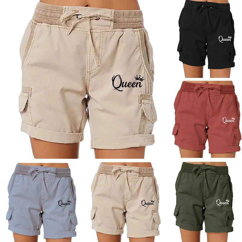 Summer Drawstring Cargo Active Shorts