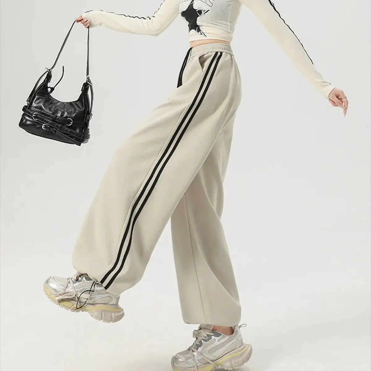 American Retro High-Waist Sweatpants