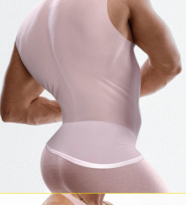 M&T Wear - Men's Sheer Elastic Muscle Fit Tank Top