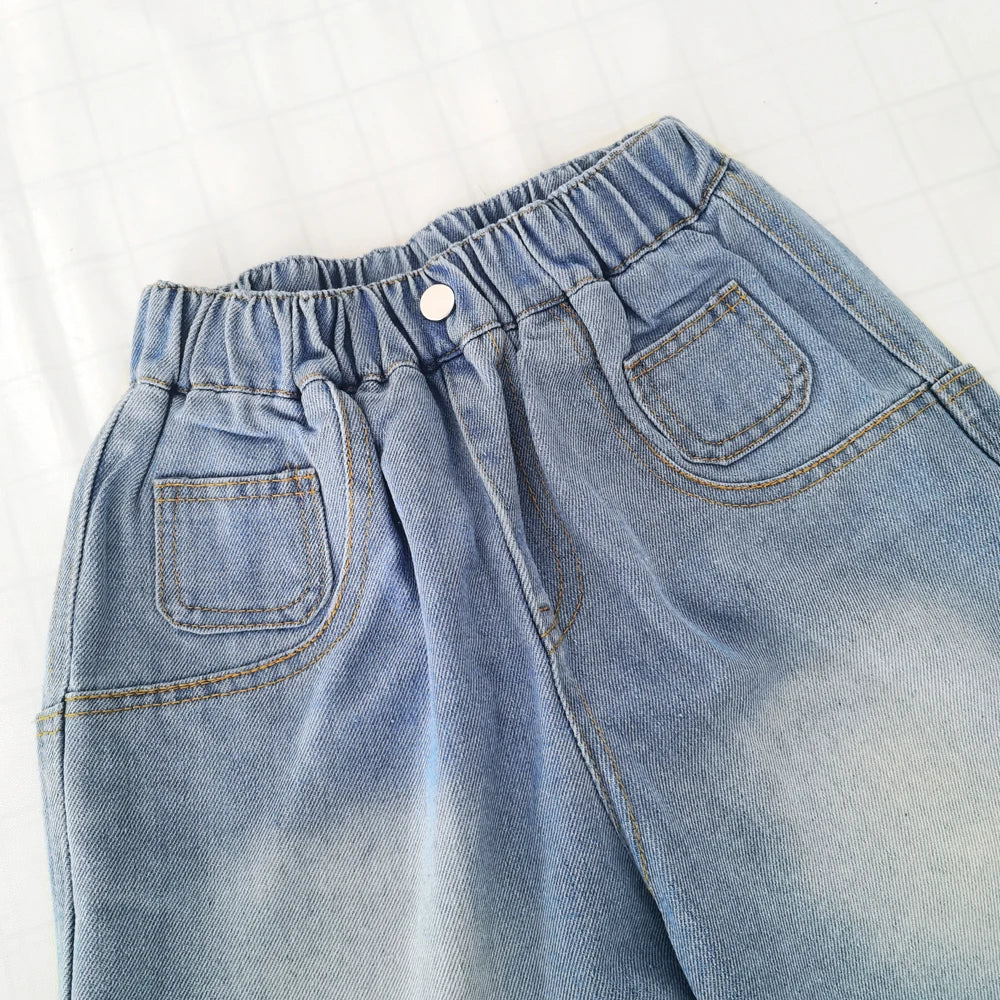 M&T Wear - Boys’ Loose Fit Elastic Waist Denim Shorts