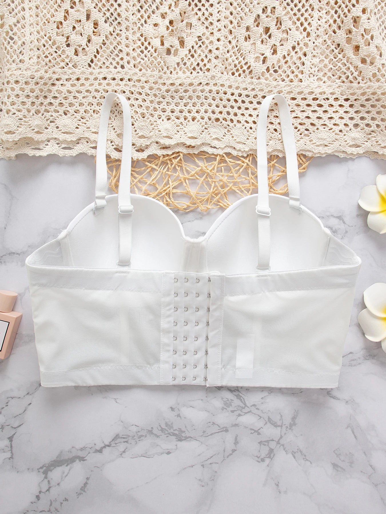 M&T Wear - Breathable Bra Buckle Style Design Adjustable Size Solid Color Simplicity Elegant Comfortable New Shoulder Strap Gauze Bra - M&T Wear