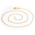 M&T Wear – 18K Gold Light Bead Necklace with Sterling Silver Chain
