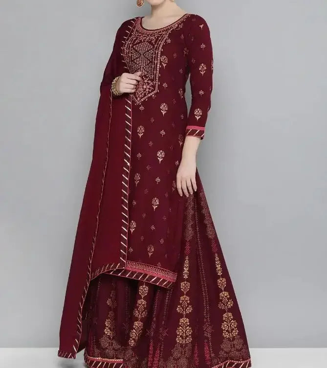 M&T Wear -  Elegant Polyester Kurta for Women – Traditional Indian & Pakistani Style