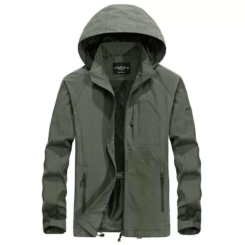 M&T Wear - Men's Outdoor Hiking Camping Jackets Waterproof Hooded Windbreaker Coat Autumn New Casual Jacket Tactics Military Jacket Men 6XL - M&T Wear