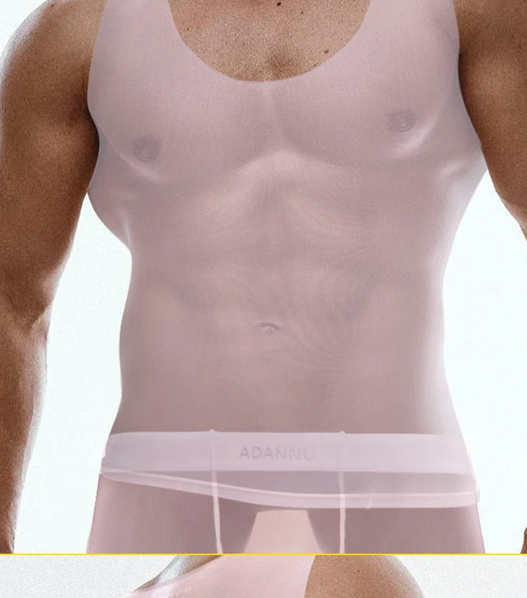 M&T Wear - Men's Sheer Elastic Muscle Fit Tank Top