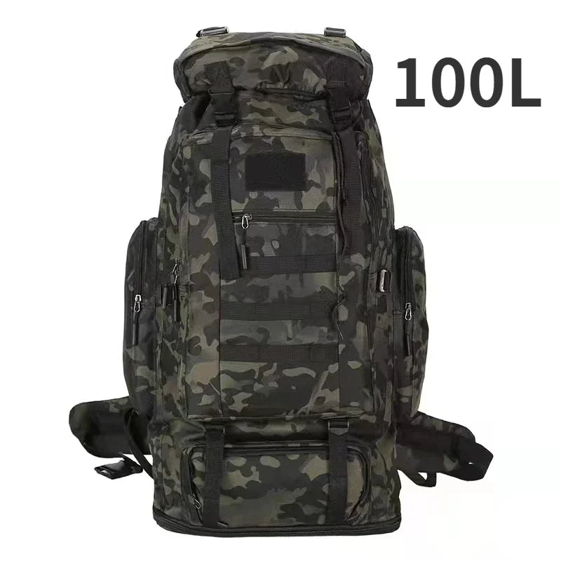 M&T Wear - 80L/100L Expandable Tactical Mountaineering Hiking Backpack