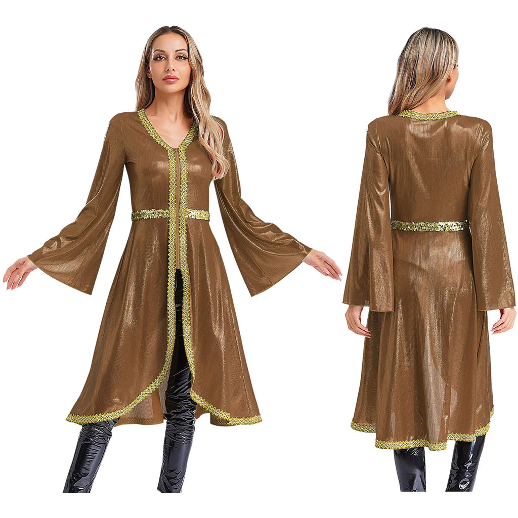 M&T Wear -  Embroidered High Waist Abaya Kaftan Dress