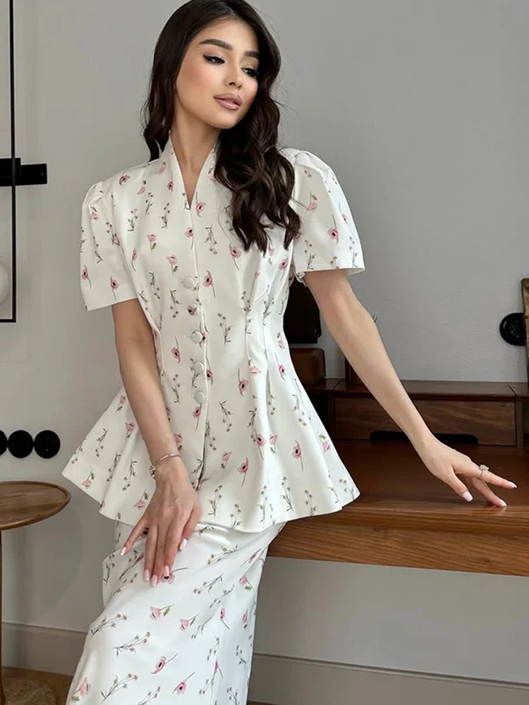 Floral Embroidered Elegant Co-Ord Set