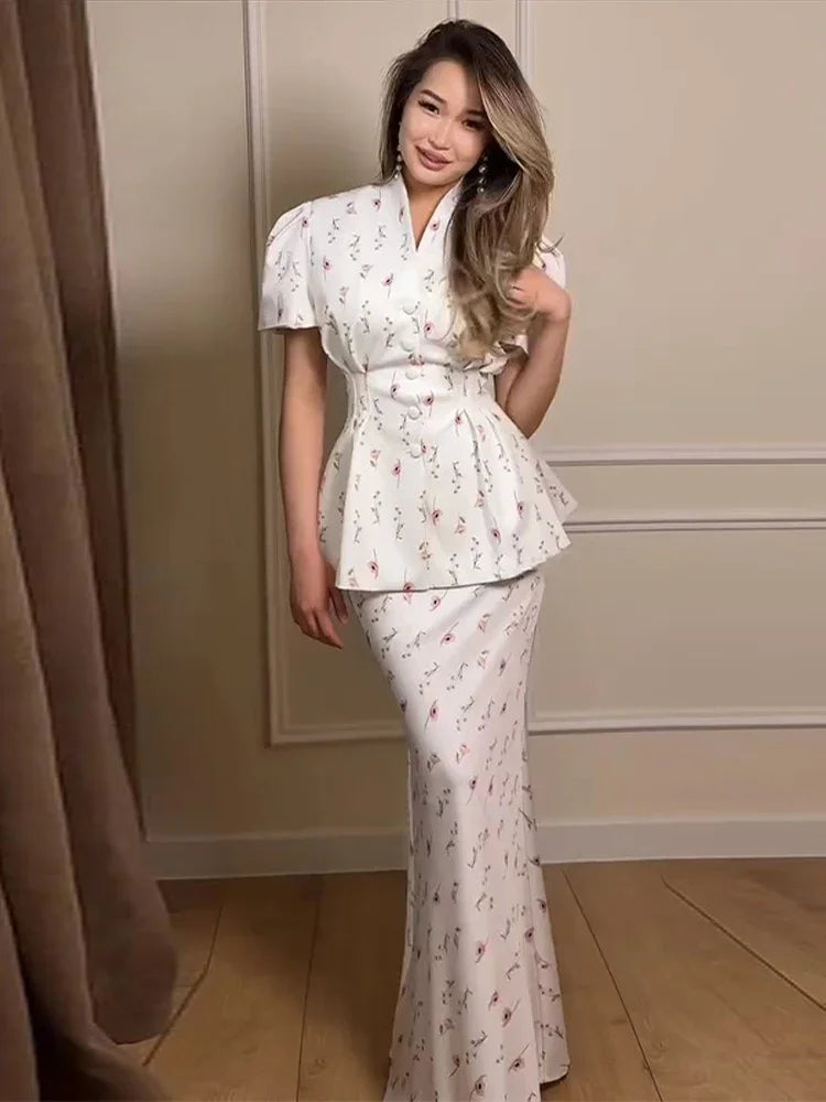 Floral Embroidered Elegant Co-Ord Set