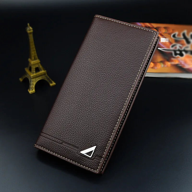 M&T Wear - Men’s Long PU Leather Wallet with Multi-Card & Coin Compartments