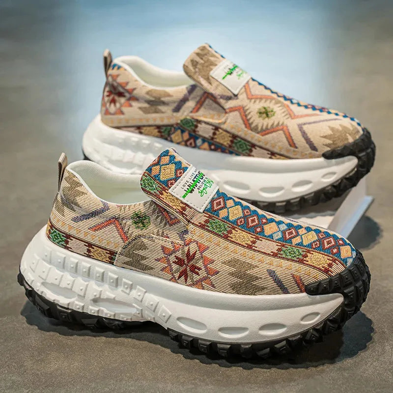 M&T Wear - Men Shoes New Casual Shoes Soft Casual Sneaker Breathable Running Shoes For Man Bohemian Style Canvas Shoes - M&T Wear