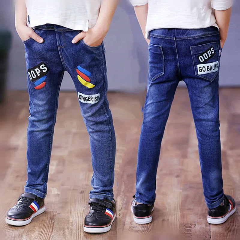 M&T Wear - Boys’ Slim Fit Elastic Waist Denim Jeans (3-14 Years)