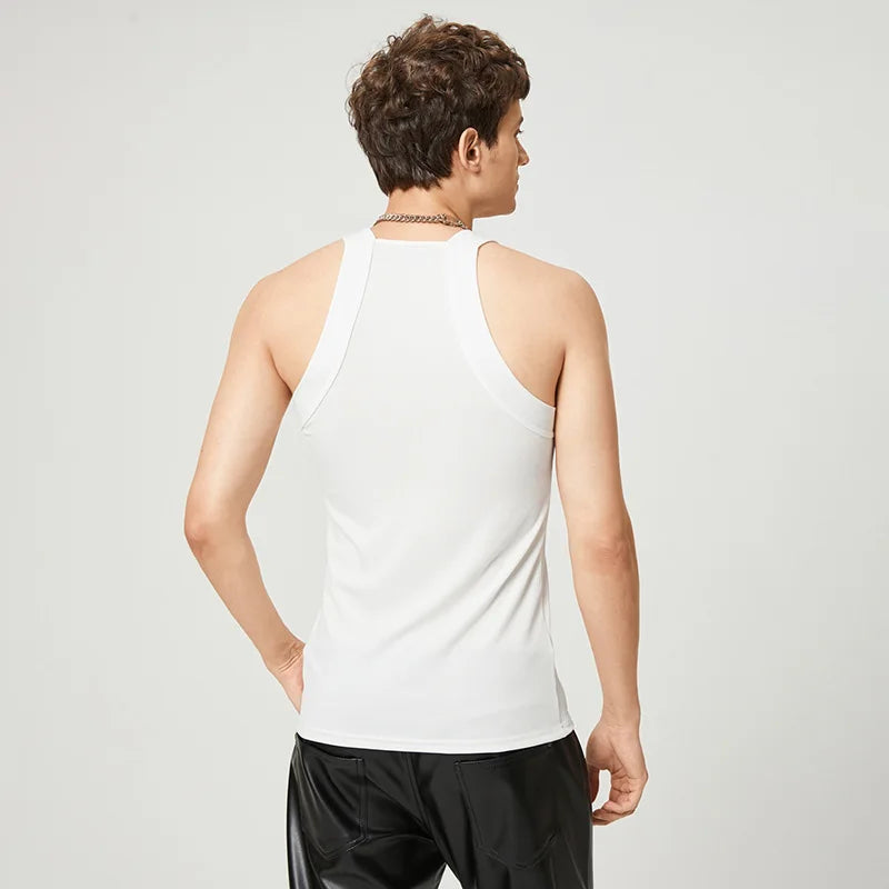 M&T Wear - Men's Modern Square Neck Spliced Gym Tank