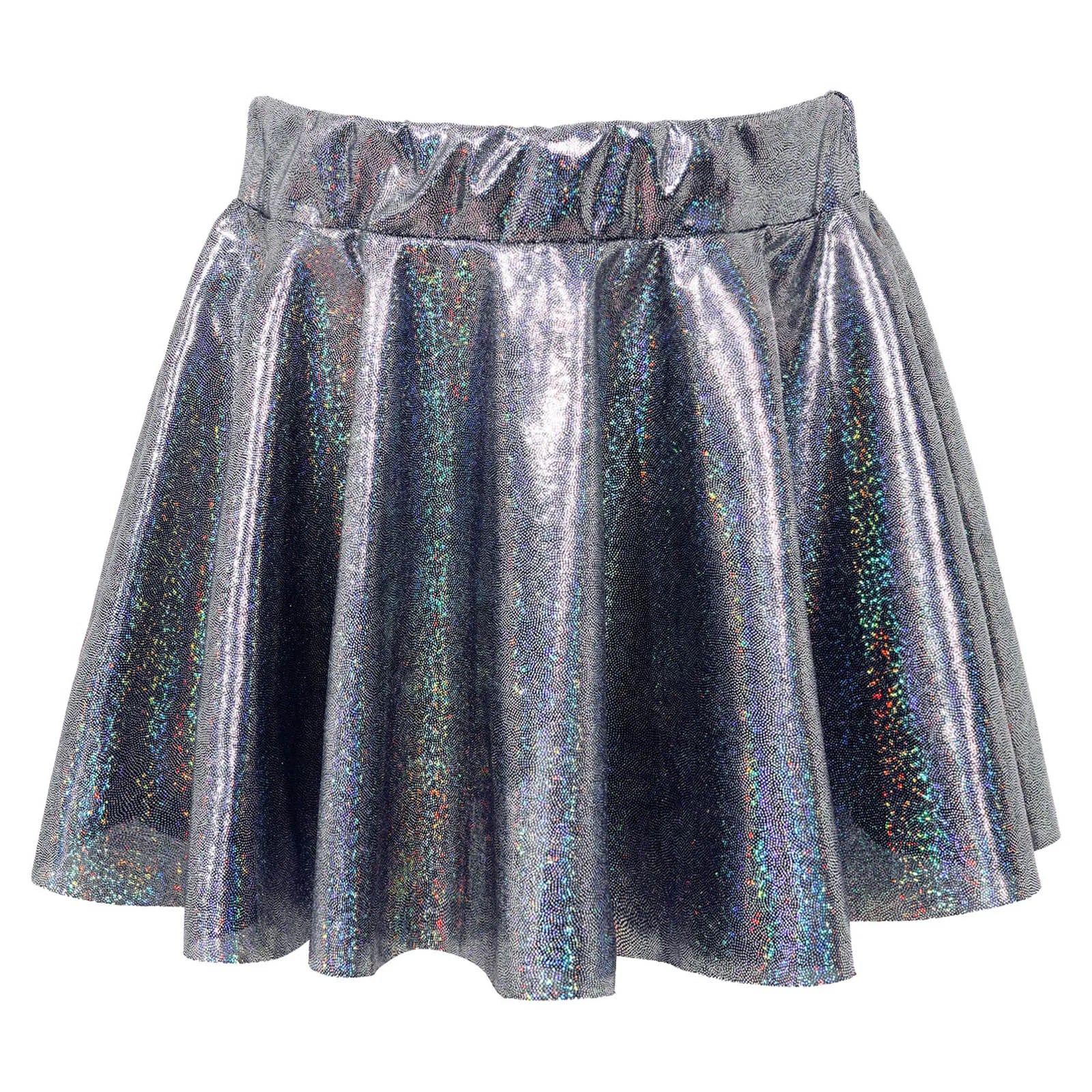 M&T Wear - Girls’ Shiny Metallic Pleated Dance Skirt