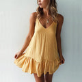 Ruffle Spaghetti Strap Summer Mini Dress