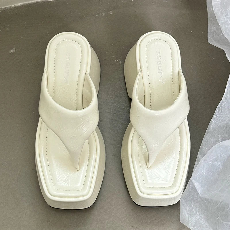 M&T Wear - Women's Korean Style Platform Wedge Slides