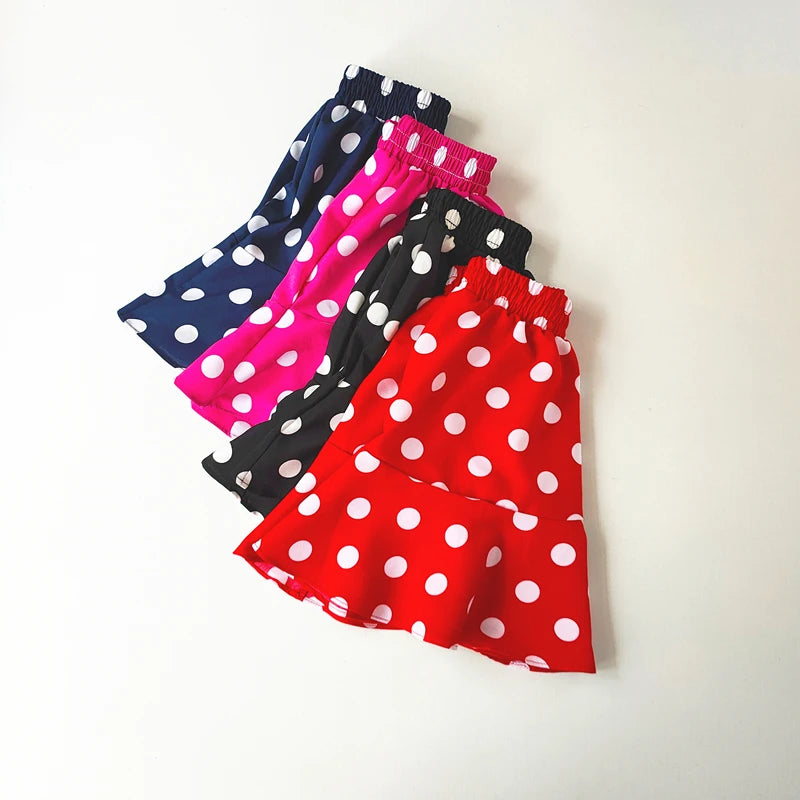 M&T Wear - Girls’ Polka Dot Chiffon Ruffle Skirt