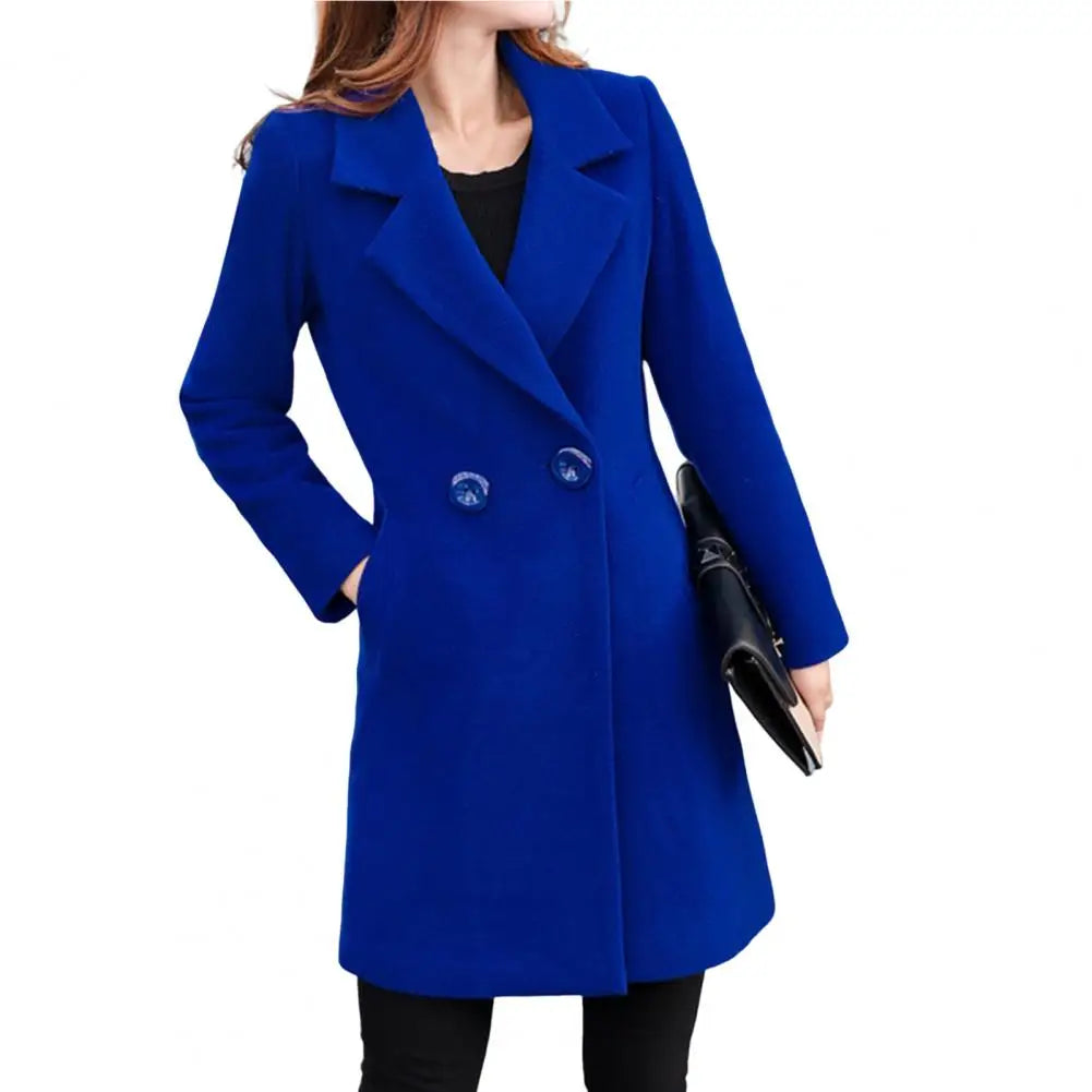 M&T Wear - Thick Notch Collar Winter Overcoat with Pockets