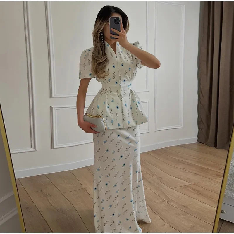 Floral Embroidered Elegant Co-Ord Set