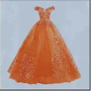 Luxury Gold Lace Quinceanera Ball Gown