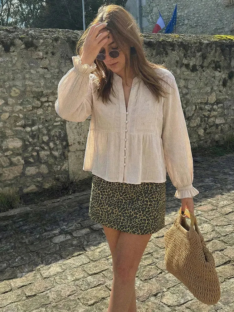 Aurora Puff-Sleeve Blouse