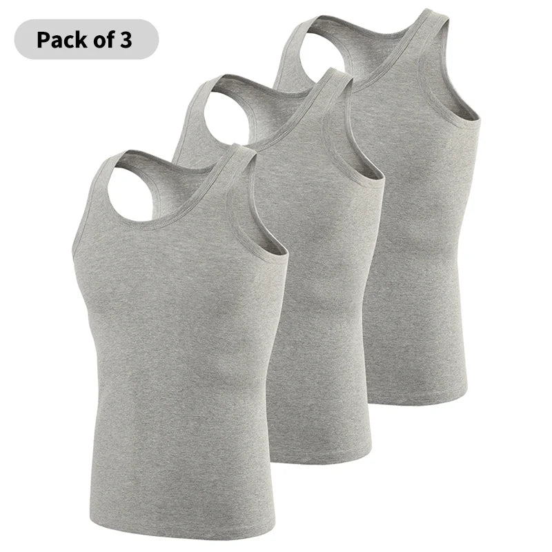 M&T Wear - Men's Pure Cotton Slim Fit Fitness Vest
