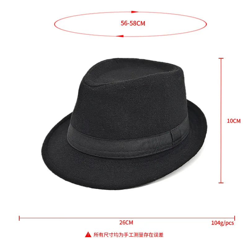 M&T Wear - Simple Plain Woolen British Jazz Hat