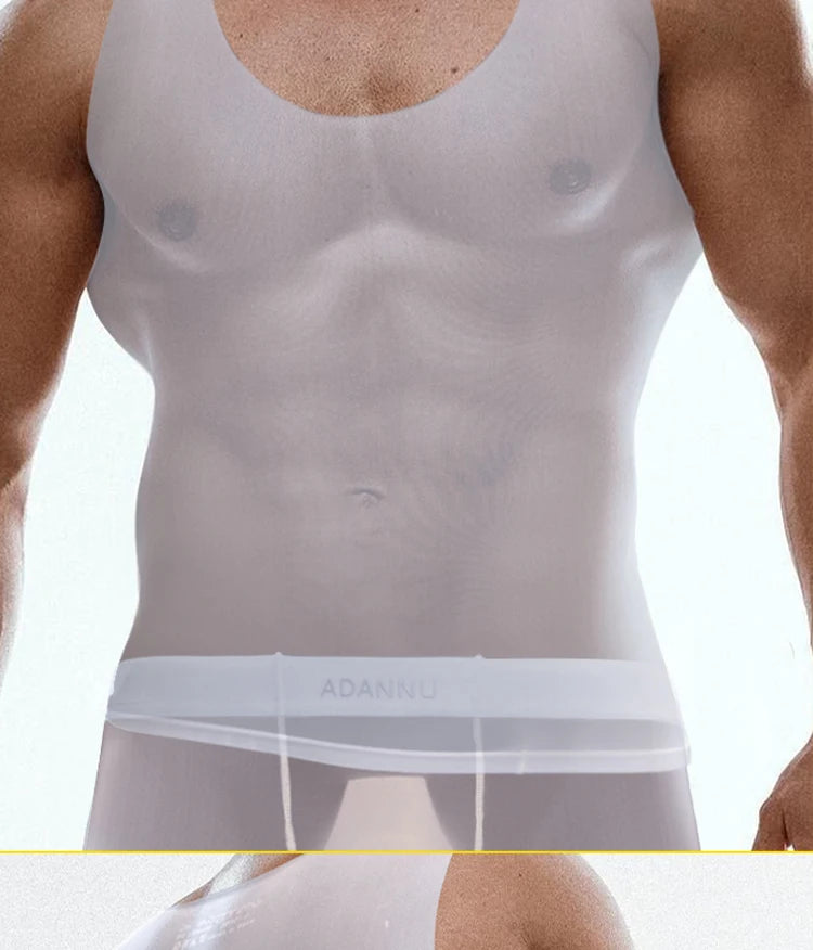 M&T Wear - Men's Sheer Elastic Muscle Fit Tank Top