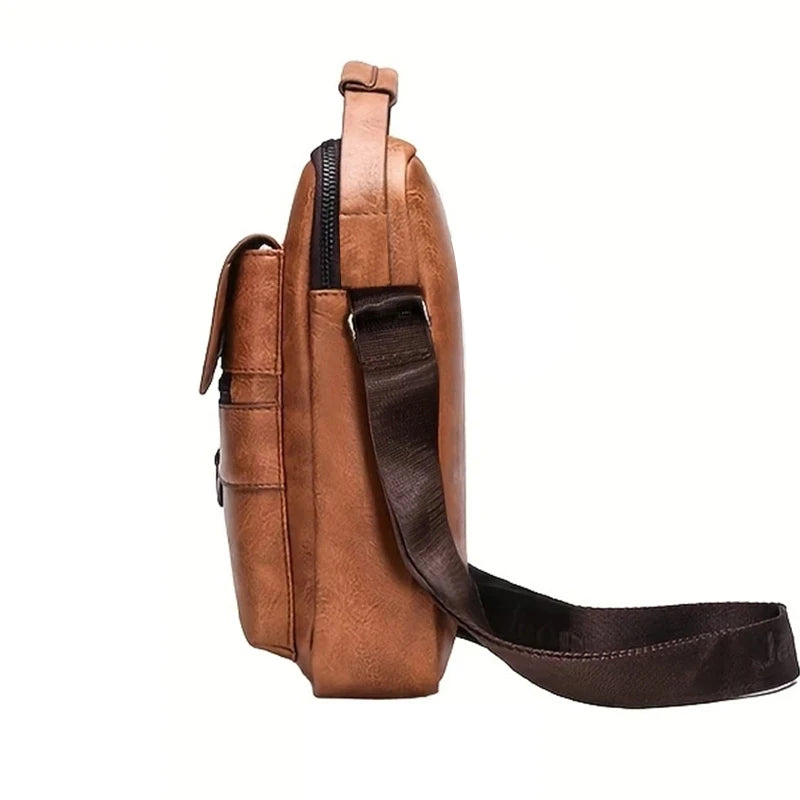 M&T Wear - Men’s PU Leather Single-Shoulder Sling Bag