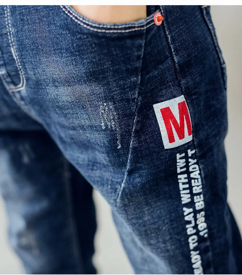 M&T Wear - Boys’ Slim Fit Elastic Waist Denim Jeans (3-14 Years)