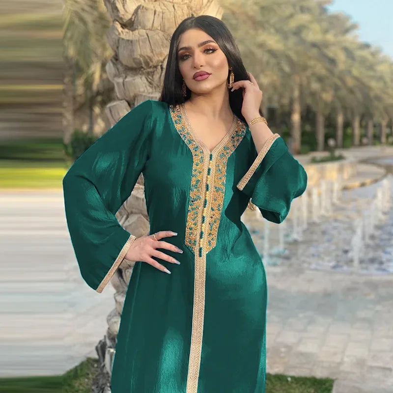 M&T Wear -  Eid Ramadan Mubarak Diamond Abaya Dress