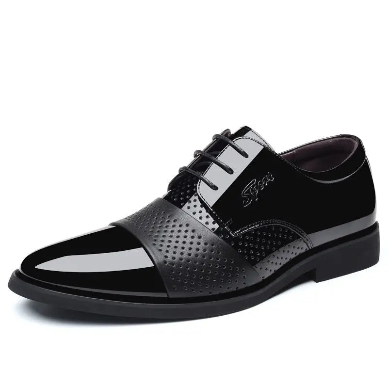 M&T Wear - Men's Waterproof Formal Pointed Toe Derby Shoes